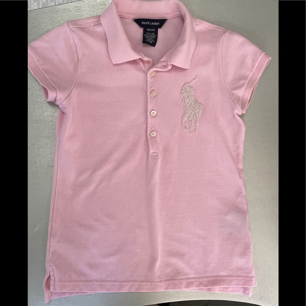 Ralph Lauren Pink Polo Shirt M 8/10